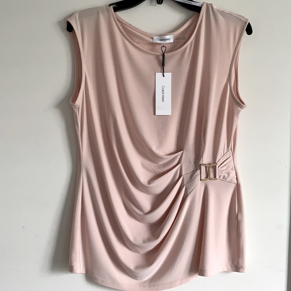 Tops - NWT Calvin Klein blouse 👚 pale pink  size M